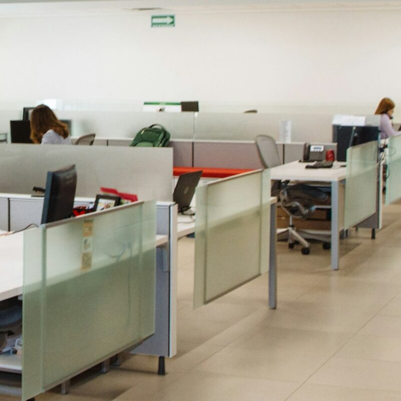 Großraumbüro mit Arbeitsplätzen – Schein-Emiratisierung in den VAE